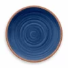 TarHong Melamine Tabletop 10.5" Round Dinner Plate | Rustic Swirl Indigo