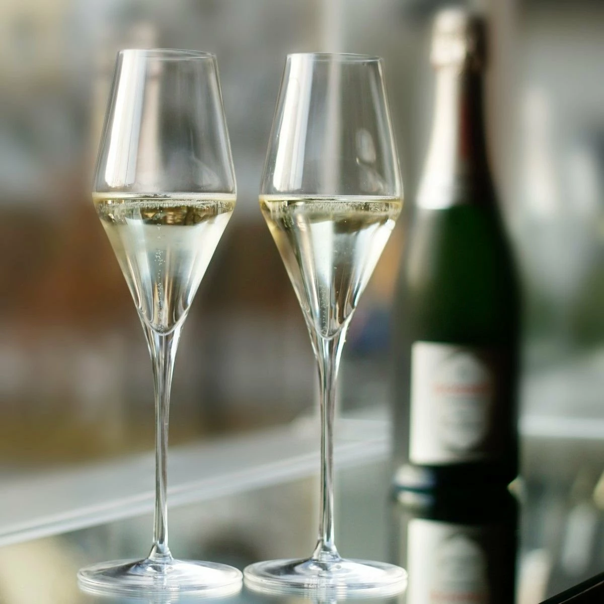 Stolzle 10.25oz Feast It Forward Champagne Flutes | Set Of 4 4 Stolzle 10.25oz Feast It Forward Champagne Flutes | Set Of 4 - Image 2