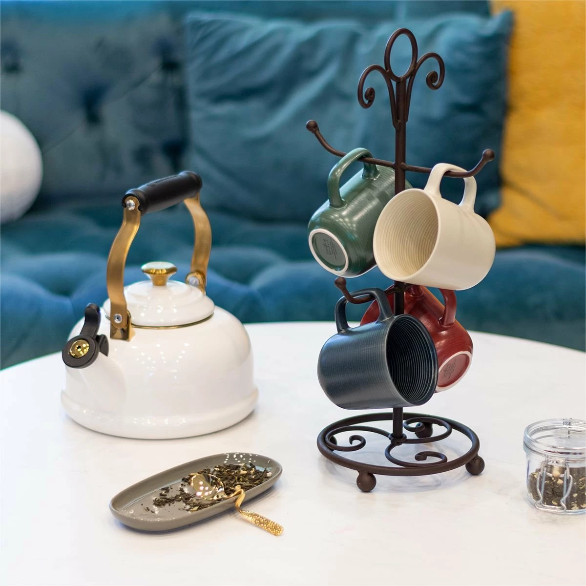 Everything Kitchens Modern Colorful Neutrals - Rippled 12oz Mugs (Set Of 4) - Matte | Ivory 7 Everything Kitchens Modern Colorful Neutrals - Rippled 12oz Mugs (Set Of 4) - Matte | Ivory - Image 5