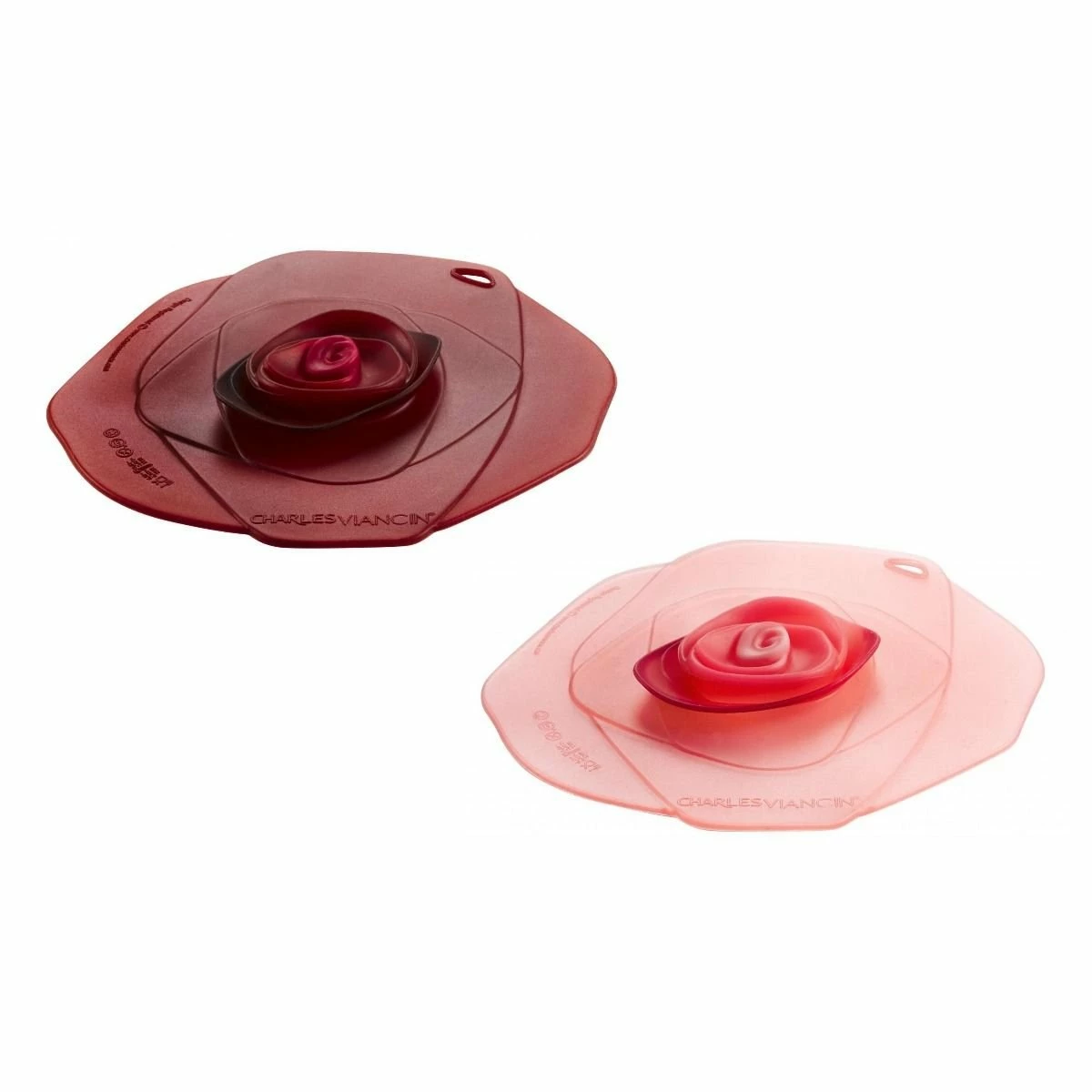Charles Viancin Silicone Drink Covers | Rose (Set Of 2 - Pink & Dark Red) 3 Charles Viancin Silicone Drink Covers | Rose (Set Of 2 - Pink & Dark Red)