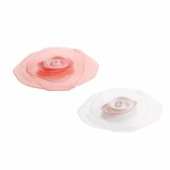 Charles Viancin Silicone Drink Covers | Rose (Set Of 2 - Candy Pink & Frozen White)