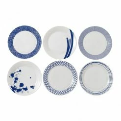Royal Doulton Pacific Mixed 11" Dinner Plates Set Of 6