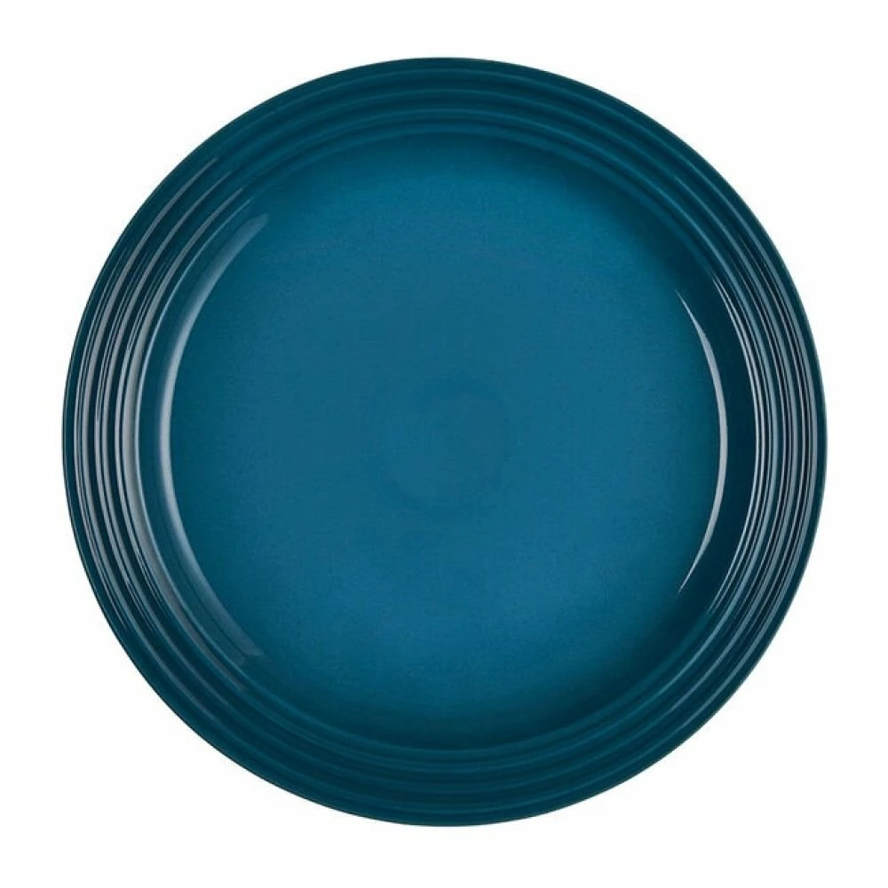 Le Creuset 10.5" Dinner Plates - Set Of 4 | Marseille Blue 4 Le Creuset 10.5" Dinner Plates - Set Of 4 | Marseille Blue - Image 2