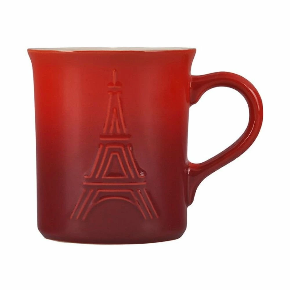 Le Creuset 14oz Mug Eiffel Tower Collection | Cerise 4 Le Creuset 14oz Mug Eiffel Tower Collection | Cerise - Image 2