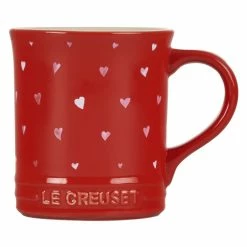 Le Creuset L'Amour Collection 14oz Mug With Heart Applique | Cerise -Dinnerware Sales rs17985 pg90033al 0067 2