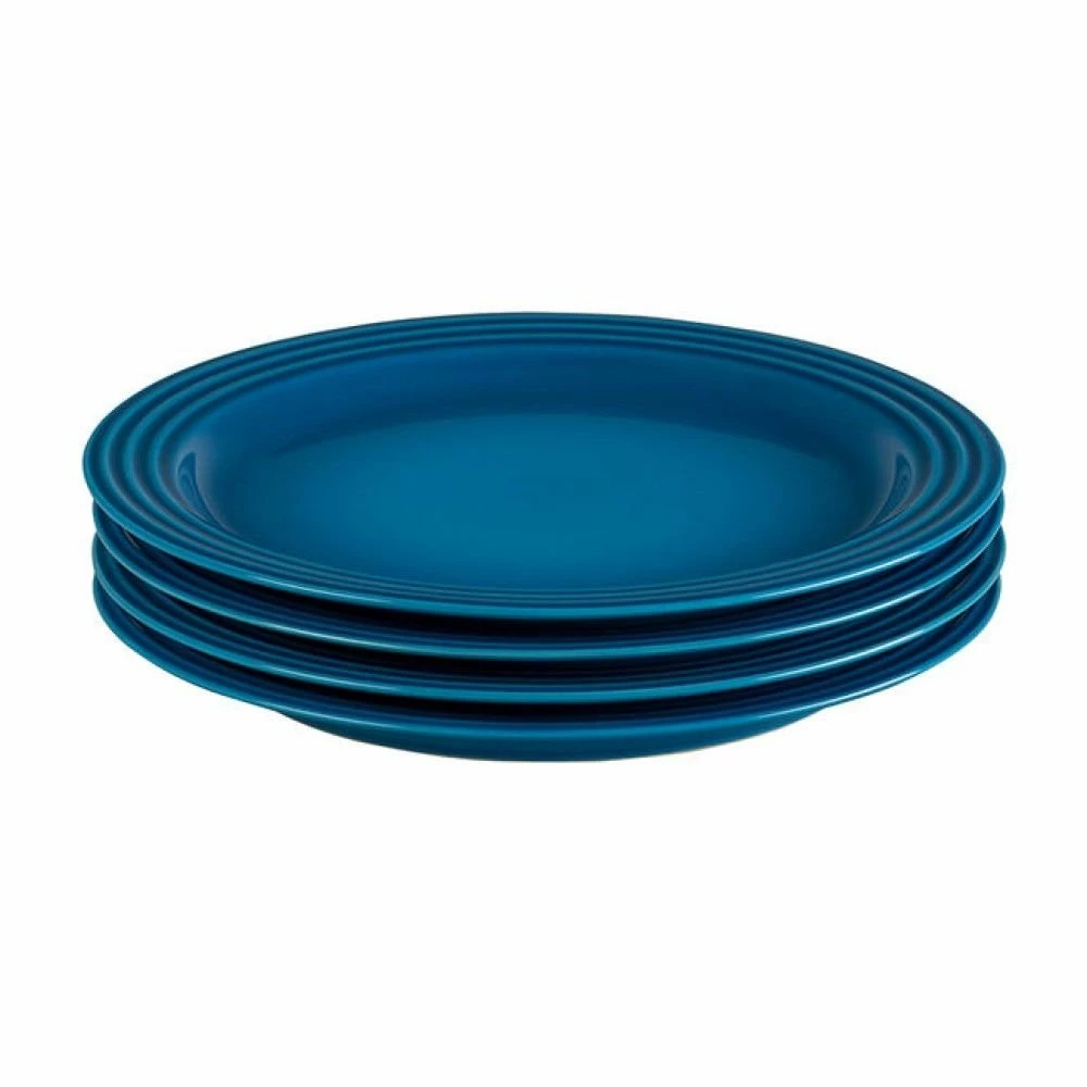 Le Creuset 10.5" Dinner Plates - Set Of 4 | Marseille Blue 3 Le Creuset 10.5" Dinner Plates - Set Of 4 | Marseille Blue