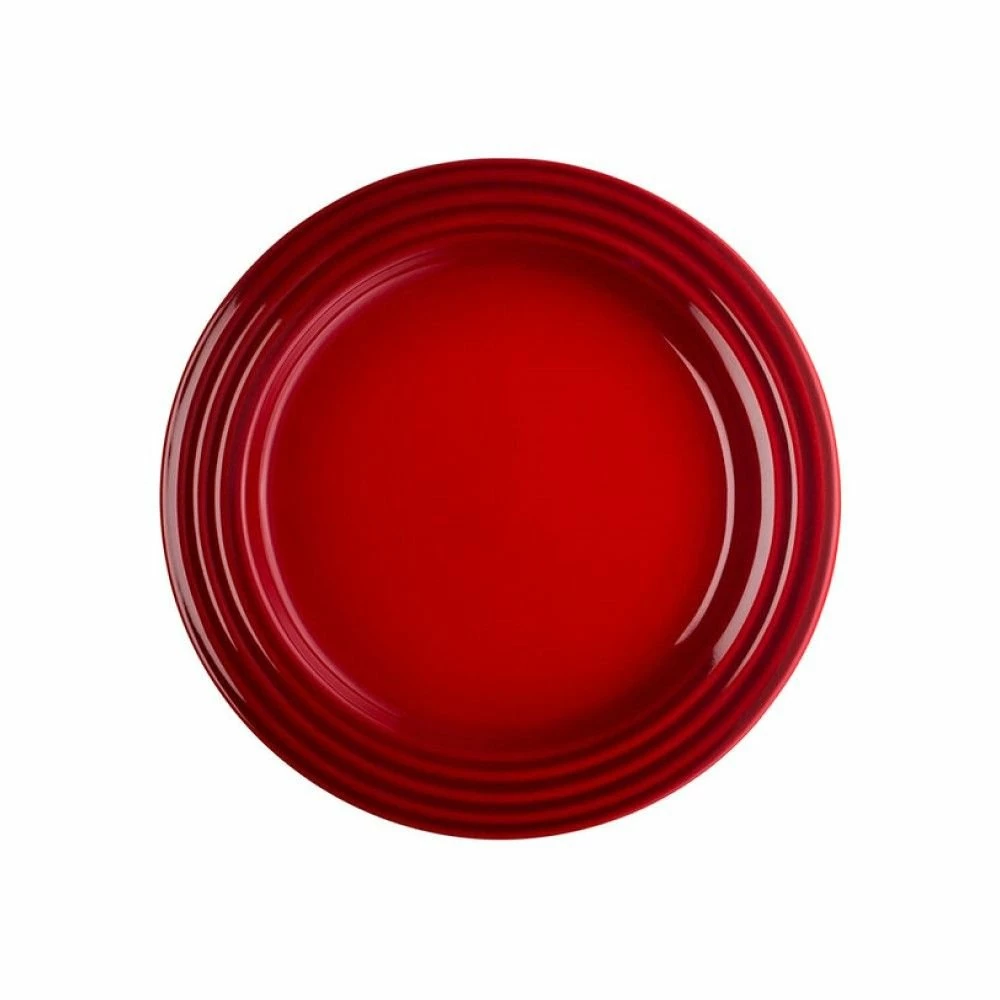 Le Creuset 8.5" Salad Plates - Set Of 4 | Cerise/Cherry Red 4 Le Creuset 8.5" Salad Plates - Set Of 4 | Cerise/Cherry Red - Image 2