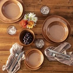 Fortessa Sandia Melamine 11" Dinner Plate | Adobe 8 Fortessa Sandia Melamine 11" Dinner Plate | Adobe -Dinnerware Sales sandia adobe arezzo brushed veranda overhead 2