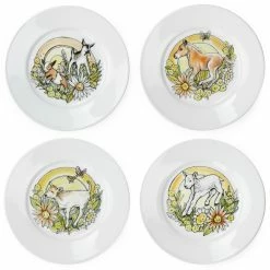 Everything Kitchens Barnyard Baby Animals 7.5" Dessert Plates (Set Of 4) | Assorted