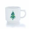 Fiesta® 16oz Stackable Mug | Blue Christmas Tree (White) -Dinnerware Sales stackable mugs indviduals 0003 fiesta photo requests 3427