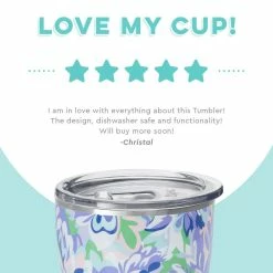 Swig Life™ 32oz Tumbler | Morning Glory -Dinnerware Sales swig life signature 32oz insulated stainless steel tumbler morning glory review