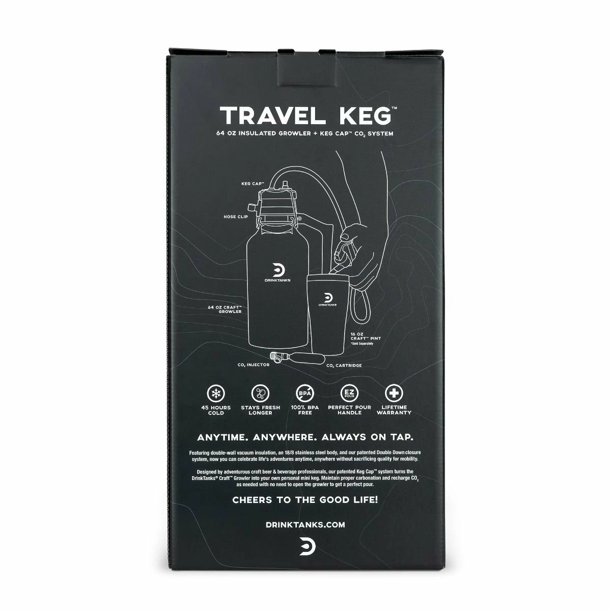 DrinkTanks 64oz Travel Keg Kit | Obsidian 5 DrinkTanks 64oz Travel Keg Kit | Obsidian - Image 3