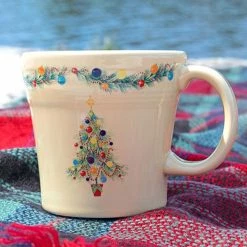 Fiesta® 15oz Tapered Mug | Tree And Swag -Dinnerware Sales tree and swag 15oz mug