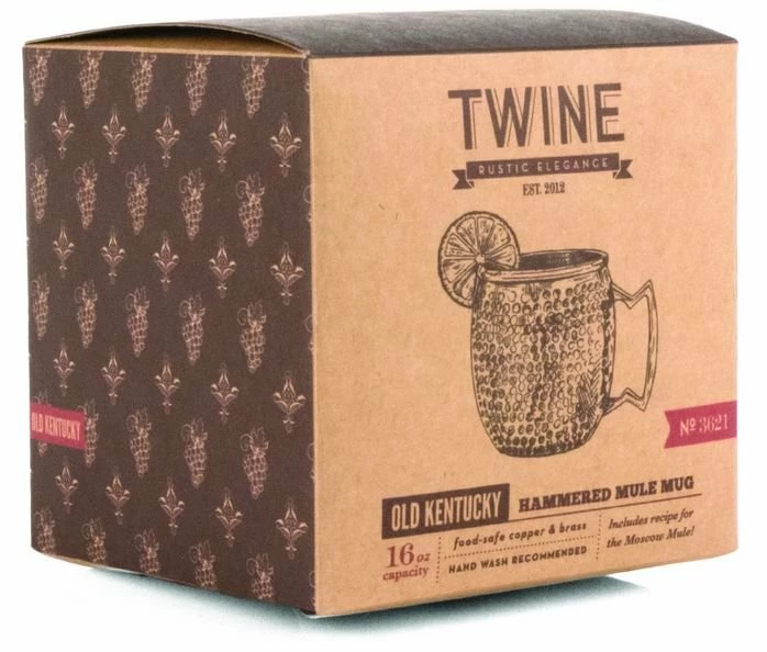 True Brands 16oz Old Kentucky Copper Moscow Mule Mug - Hammered 5 True Brands 16oz Old Kentucky Copper Moscow Mule Mug - Hammered - Image 3