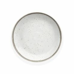 TarHong Retreat Pottery 8.5" Round Salad Plate | White Bamboo