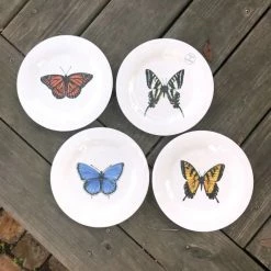 Bamboo Table 4-Piece Plate Gift Set | Butterflies 14 Bamboo Table 4-Piece Plate Gift Set | Butterflies -Dinnerware Sales ygg67
